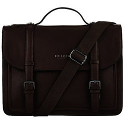 Ted Baker Jagala Leather Messenger Bag Chocolate